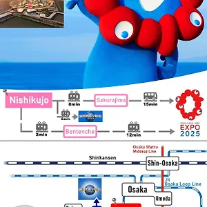 （日本中から大阪いらっしゃい２０２２）USJまで2駅 懐かしファミコンでスーパーマリオと過ごすお部屋 in Sakura Villa アパート
